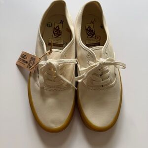 Vans Authentic eco Theory In our hands Off-White Canvas Sneakers with Gum Sole